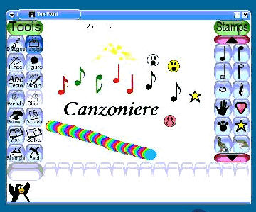 Schermata del software Tuxpaint