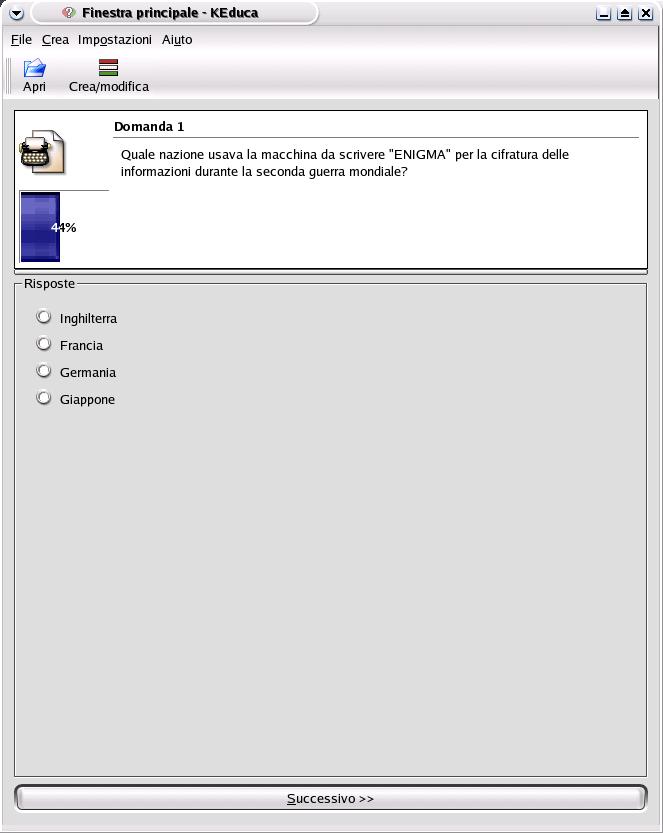 Schermata del software Keduca