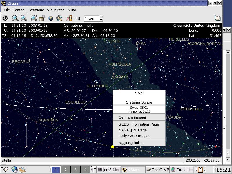 Schermata del software K Stars