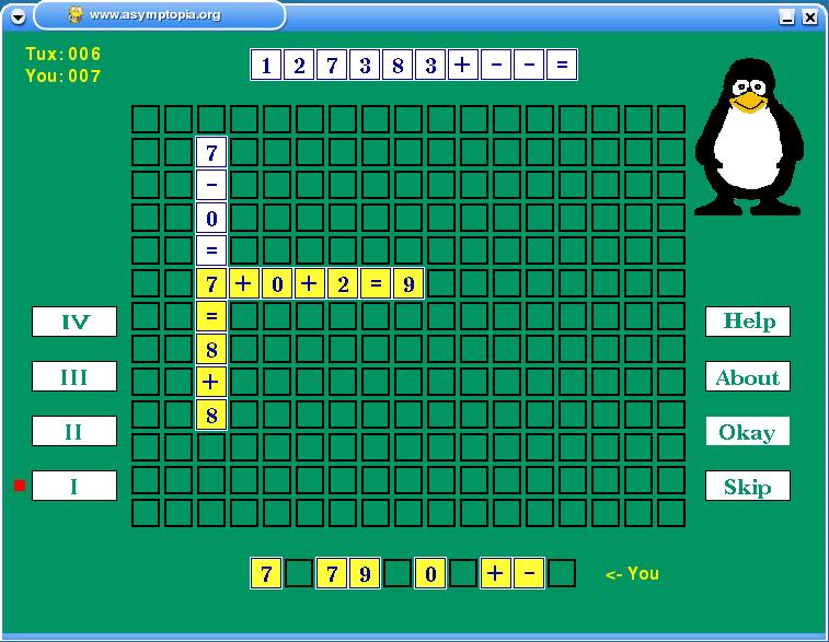 Immagine di esempio di TuxMath Scrabble