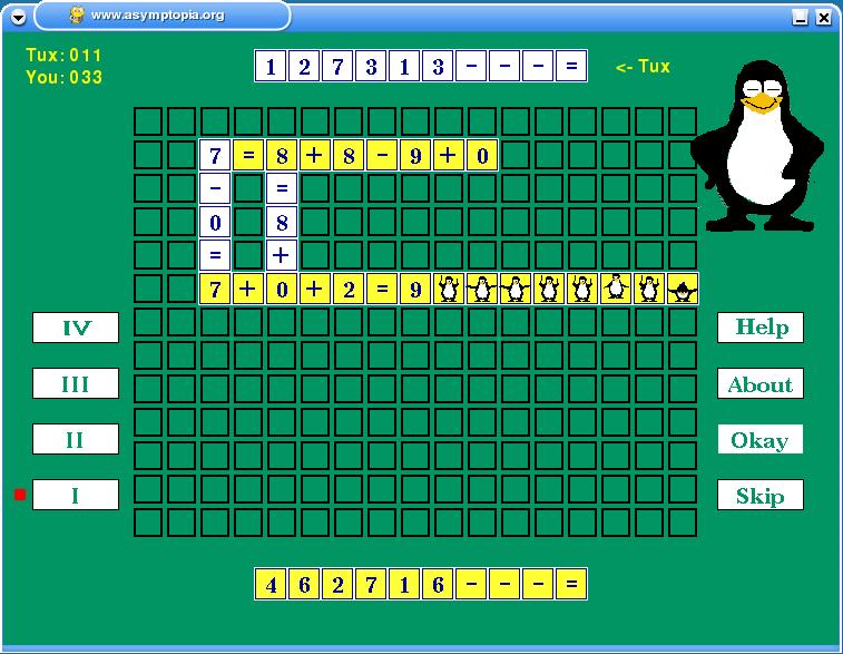 Immagine di esempio di TuxMath Scrabble